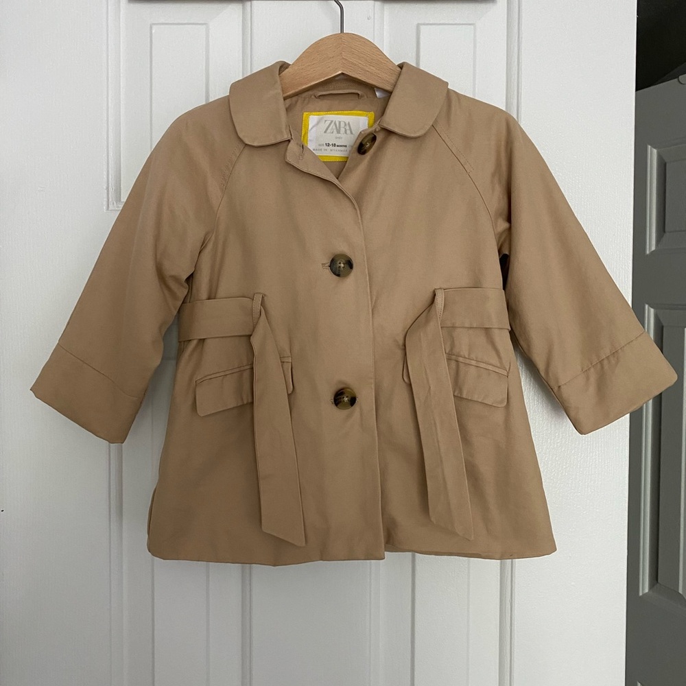 Zara Toddler Tan Trench Coat